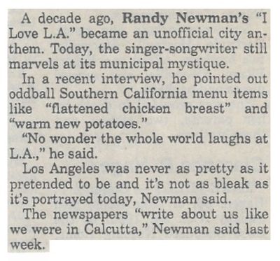 Newman, Randy / Still Marvels at L.A. Mystique (1993)