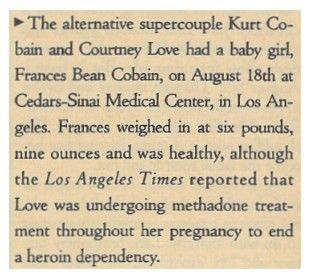 Nirvana / Kurt Cobain and Courtney Love Had a Baby Girl (1992)