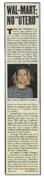 Nirvana / Wal-Mart: No &quot;Utero&quot; (1993)