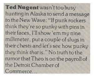 Nugent, Ted / Message to the New Wave (1978)