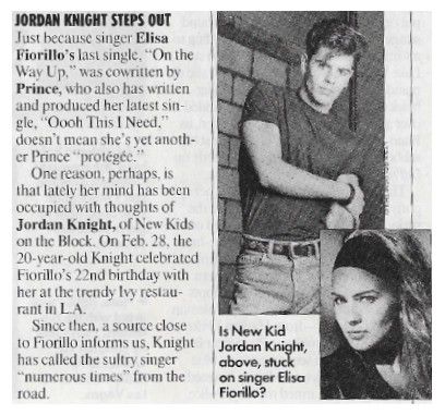 New Kids on the Block / Jordan Knight Steps Out-with Elisa Fiorillo (1991)