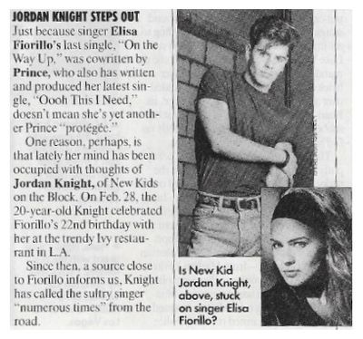 New Kids on the Block / Jordan Knight Steps Out-with Elisa Fiorillo (1991)