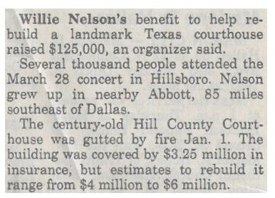 Nelson, Willie / Benefit to Help Texas Courthouse (1993)