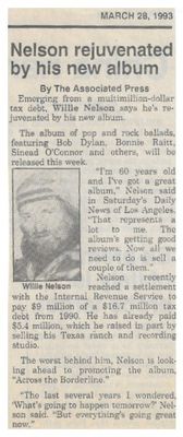 Nelson, Willie / Nelson Rejuvenated By His New Album (1993)