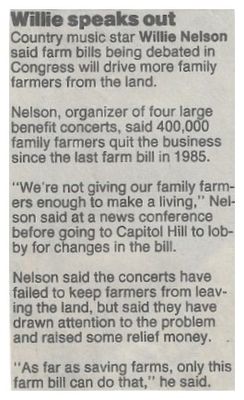 Nelson, Willie / Willie Speaks Out (1992)