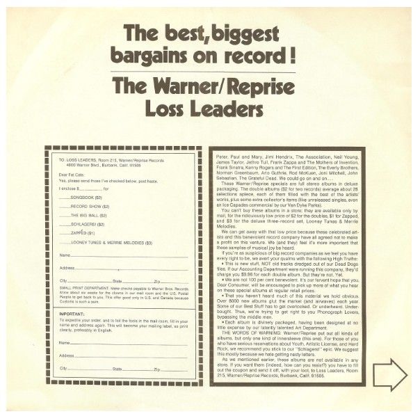 Warner Bros. / The Best, Biggest Bargains on Record! (1969)