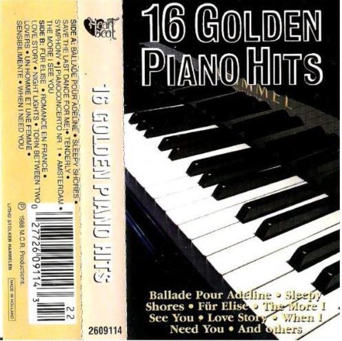 Uncredited Artists / 16 Golden Piano Hits (1988) / Heartbeat 2609114 (Cassette) / Holland