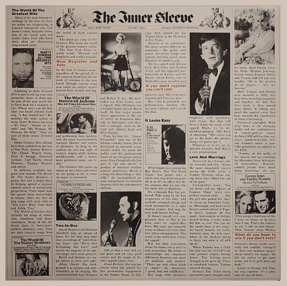 Columbia / The Inner Sleeve (1972) / Volume: 72D3/4