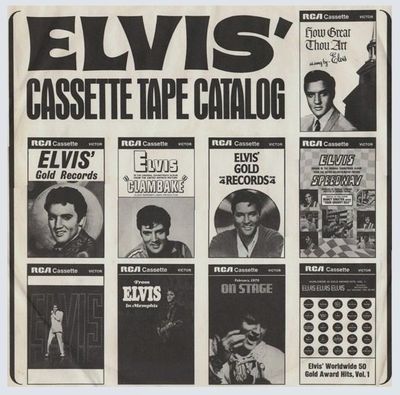 RCA Victor / Elvis Presley: Elvis&#39; Cassette Tape Catalog (1970)