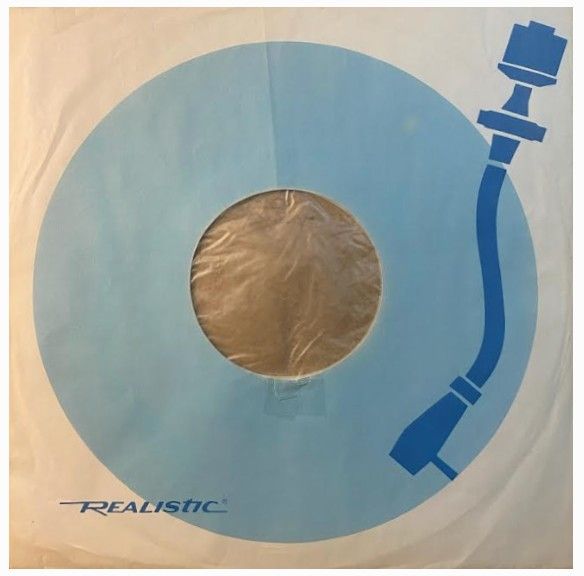 Realistic / Blue Turntable-White Background