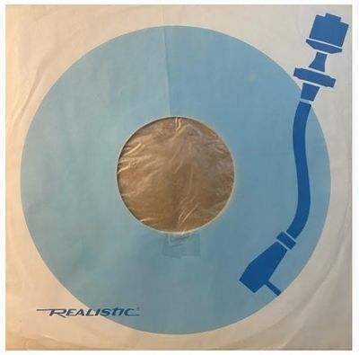 Realistic / Blue Turntable-White Background