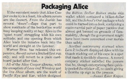 Cooper, Alice / Packaging Alice (1978)