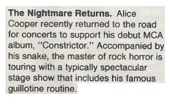 Cooper, Alice / The Nightmare Returns (1986)