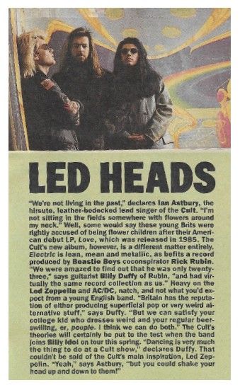 Cult, The / Led Heads (1987)