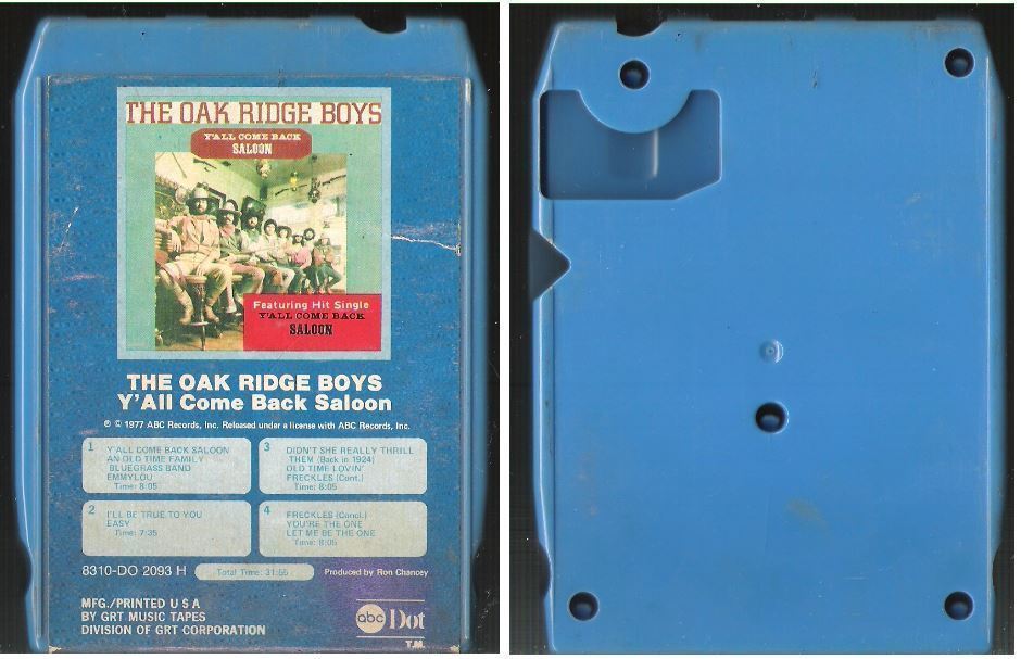 Oak Ridge Boys / Y'All Come Back Saloon (1977) / ABC-Dot 8310-DO 2093 H (8-Track Tape)