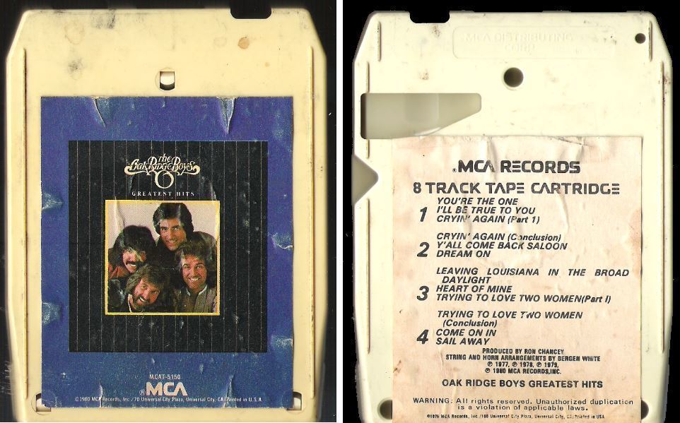 Oak Ridge Boys / Greatest Hits (1980) / MCA MCAT-5150 (8-Track Tape)