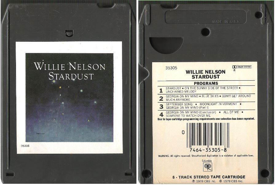 Nelson, Willie / Stardust (1978) / Columbia JCA-35305 (8-Track Tape)