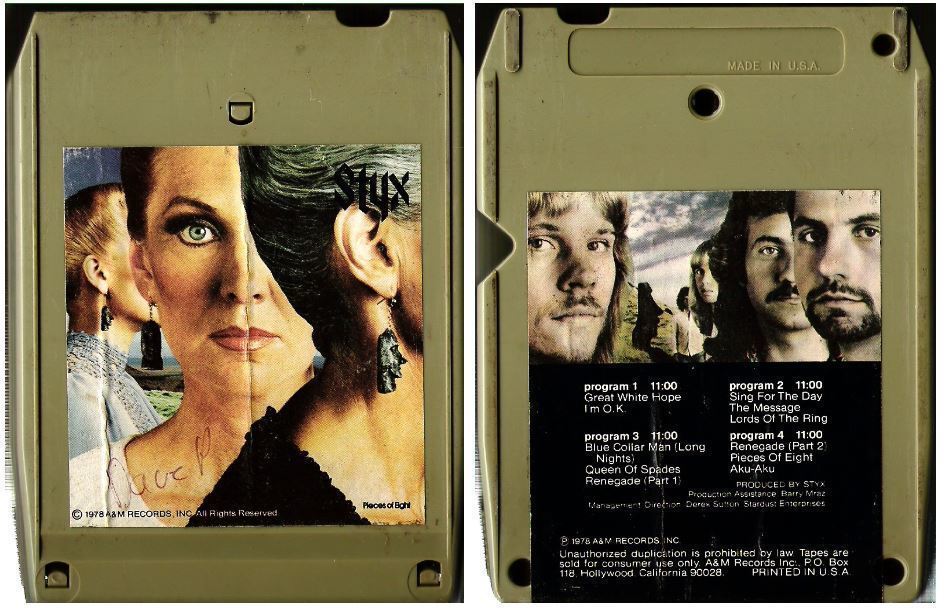 Styx / Pieces Of Eight (1978) / A+M 8T-4724 (8-Track Tape)
