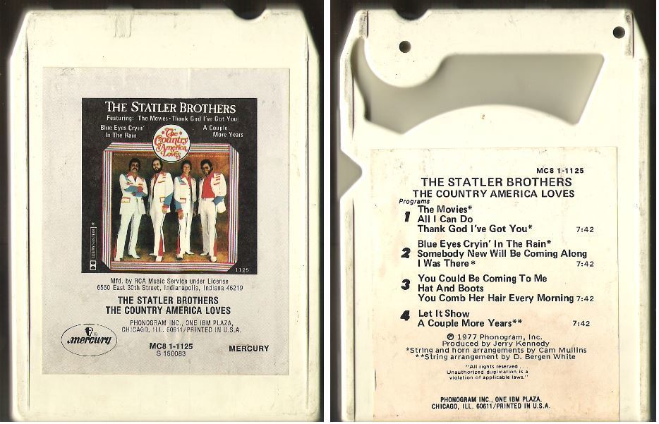 Statler Brothers, The / The Country America Loves (1977) / Mercury MC8 1-1125