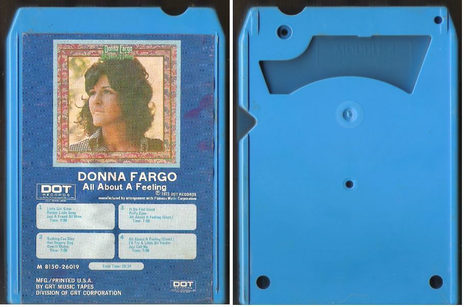 Fargo, Donna / All About a Feeling (1973) / Dot M 8150-26019 (8-Track Tape)