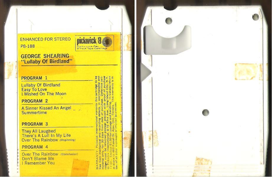 Shearing, George / Lullaby of Birdland / Pickwick/8 P8-188
