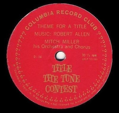 Miller, Mitch / Theme For a Title (1961) / Columbia Record Club D-14 (EP, 7&quot; Vinyl)