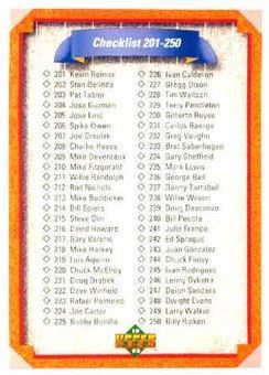 Upper Deck Checklist (1992) / Upper Deck #300 (Baseball Card) / Checklist 201-300