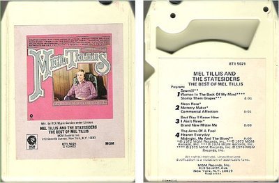 Tillis, Mel / The Best Of Mel Tillis (1976) / MGM 8T1-5021