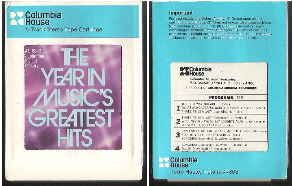 Realistics, The / The Year In Music's Greatest Hits - Easy Listening Edition (1978) / Columbia House 1A1-6843