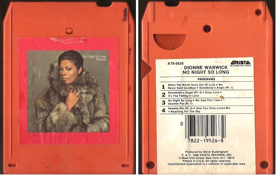 Warwick, Dionne / No Night So Long (1980) / Arista AT8-9526