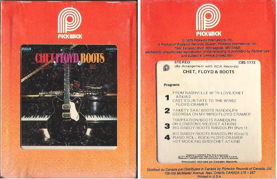 Atkins, Chet (+ Floyd Cramer + Boots Randolph) / Chet, Floyd + Boots (1971) / Pickwick-Camden C8S-1173