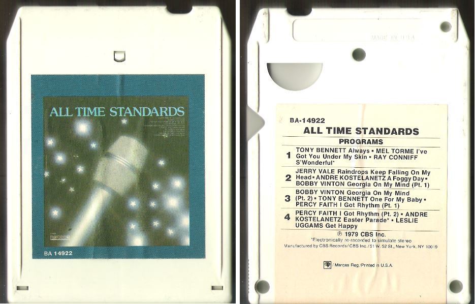 Various Artists / All Time Standards (1979) / Columbia Special Products BA-14922 (8-Track Tape)