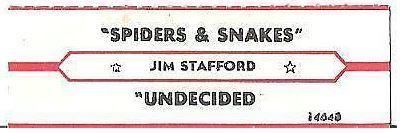 Stafford, Jim / Spiders + Snakes (1973) / MGM 14648 (Jukebox Title Strip)