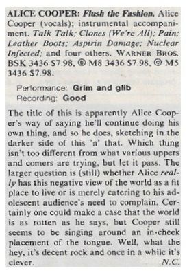 Cooper, Alice / Flush the Fashion (1980)
