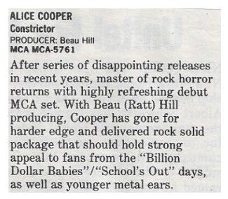Cooper, Alice / Constrictor (1986)
