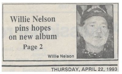 Nelson, Willie / Willie Nelson Pins Hopes On New Album (1993)