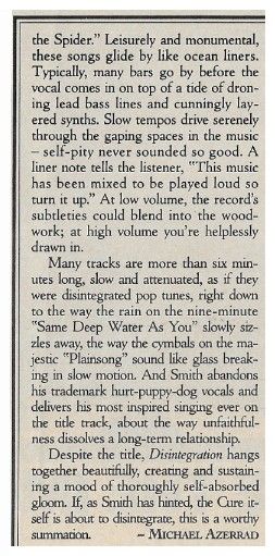 Cure, The / Disintegration (1989)