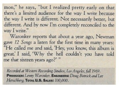 Newman, Randy / 12 Songs (1969)