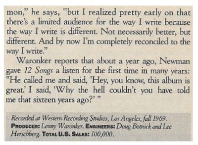Newman, Randy / 12 Songs (1969)
