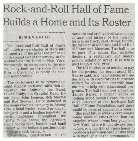 Various Artists / Rock-and-Roll Hall of Fame Builds a Home and Its Roster