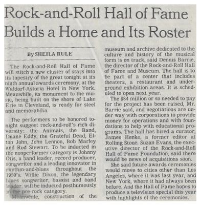 Various Artists / Rock-and-Roll Hall of Fame Builds a Home and Its Roster