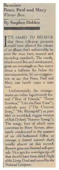 Peter, Paul + Mary / Reunion (1978)