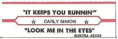 Simon, Carly / It Keeps You Runnin&#39; (1976) / Elektra 45323 (Jukebox Title Strip)