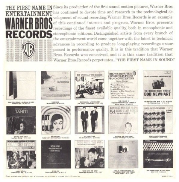 Warner Bros. / The First Name in Entertainment (1962)