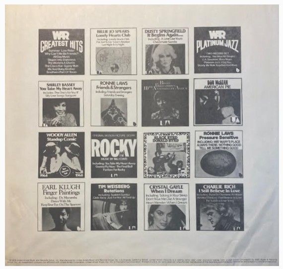 United Artists / 16 Albums Shown on Each Side (1978)