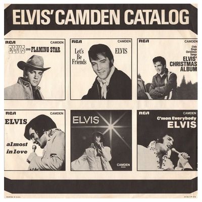 Rca Victor / Elvis Presley: Elvis&#39; Camden Catalog (1971) / 21-112-1 PT 57A