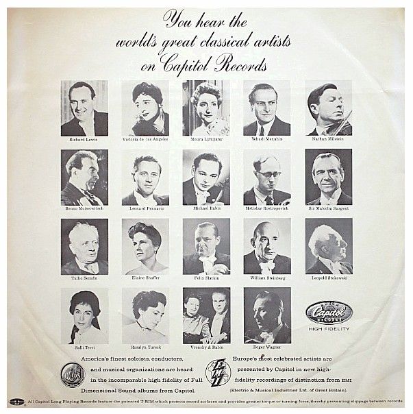 Capitol / You Hear the World&#39;s Great Classical Artists (1957)