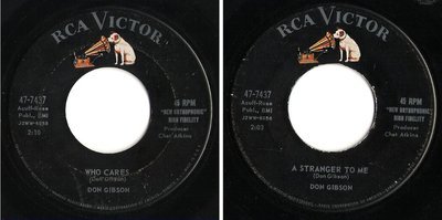 Gibson, Don / Who Cares (1958) / RCA Victor 47-7437 (Single, 7&quot; Vinyl)