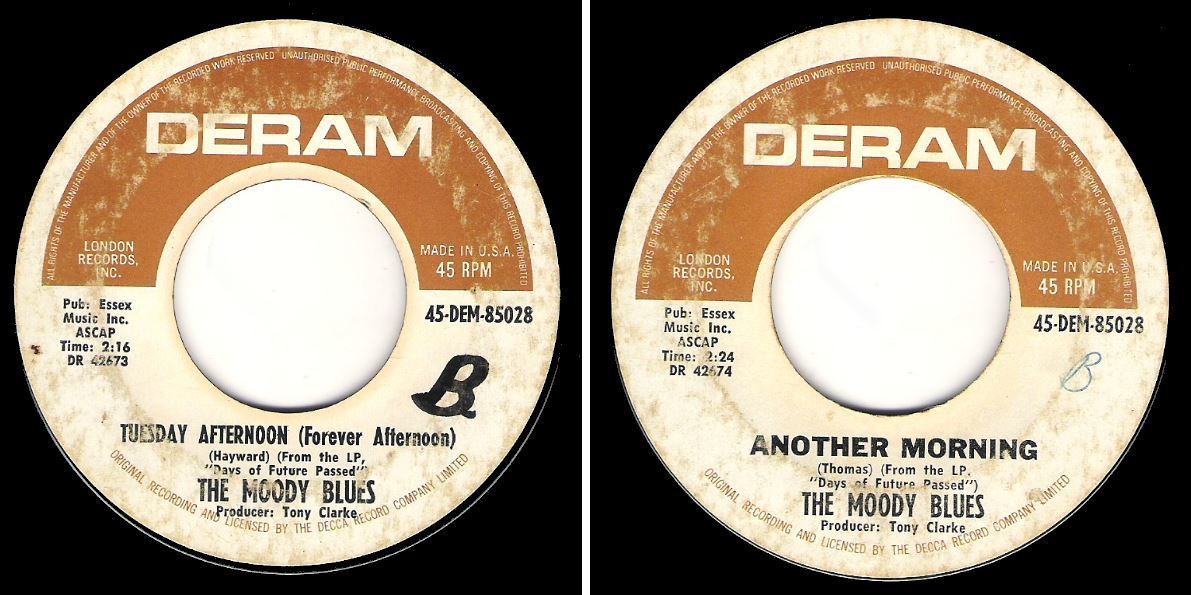 Moody Blues, The / Tuesday Afternoon (Forever Afternoon) (1968) / Deram 45-DEM-85028 (Single, 7&quot; Vinyl)
