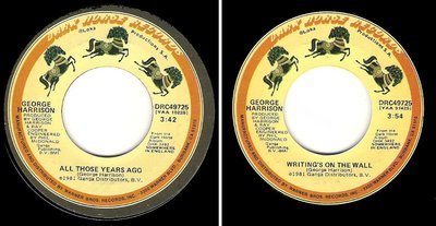 Harrison, George / All Those Years Ago (1981) / Dark Horse DRC-49725 (Single, 7&quot; Vinyl)